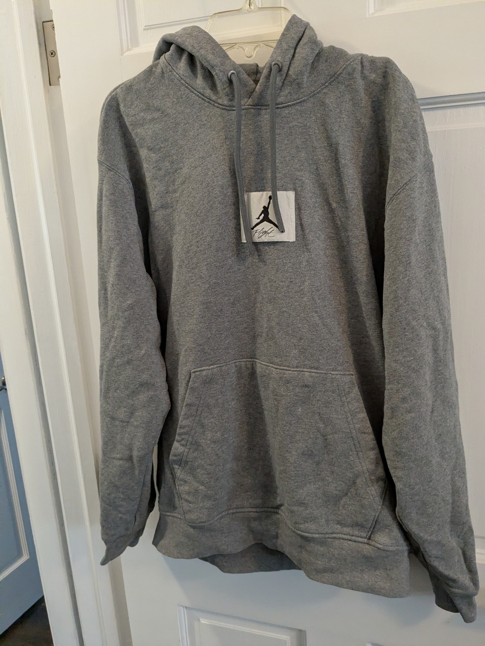 Jordan Men's Gray Pullover Hoodie with Jumpman Patch